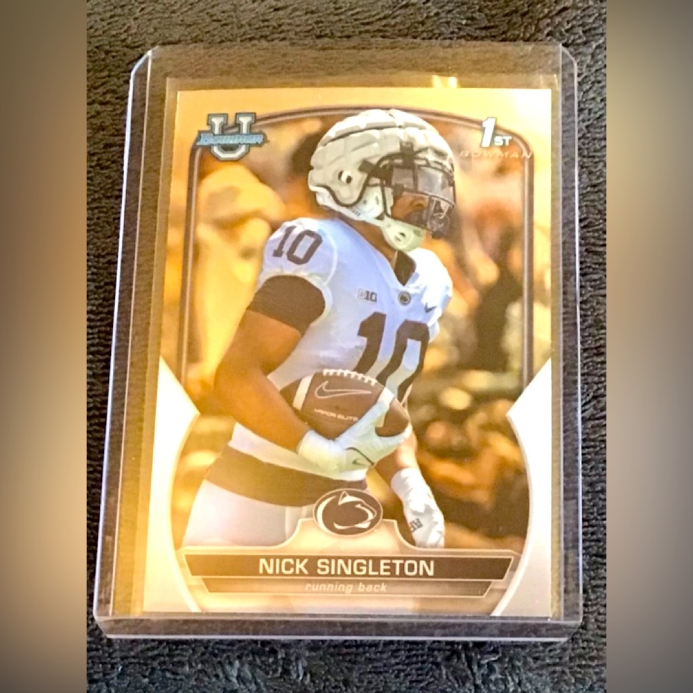 Nick Singleton 2022 Topps Bowman Chrome University-Penn State-1st RC Bowman
